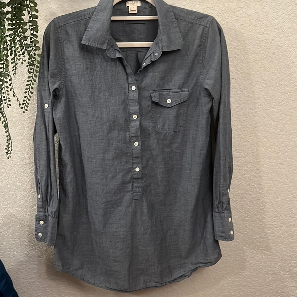 🌟 5/$20 J. Crew Chambray Tunic Top
